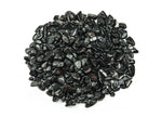 Black Tourmaline crystal chips from GemstoneGO, semi-tumbled 7-12mm bulk stones for jewelry and healing.