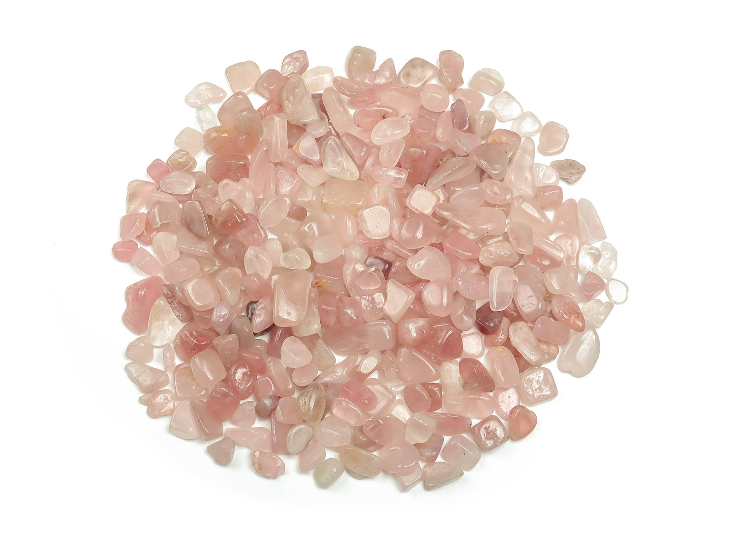Éclats de quartz rose ?€? Pierre précieuse non percée et roulée ?€? Éclats de cristal de guérison - Décoration intérieure 7-15 mm ?€? CP1084