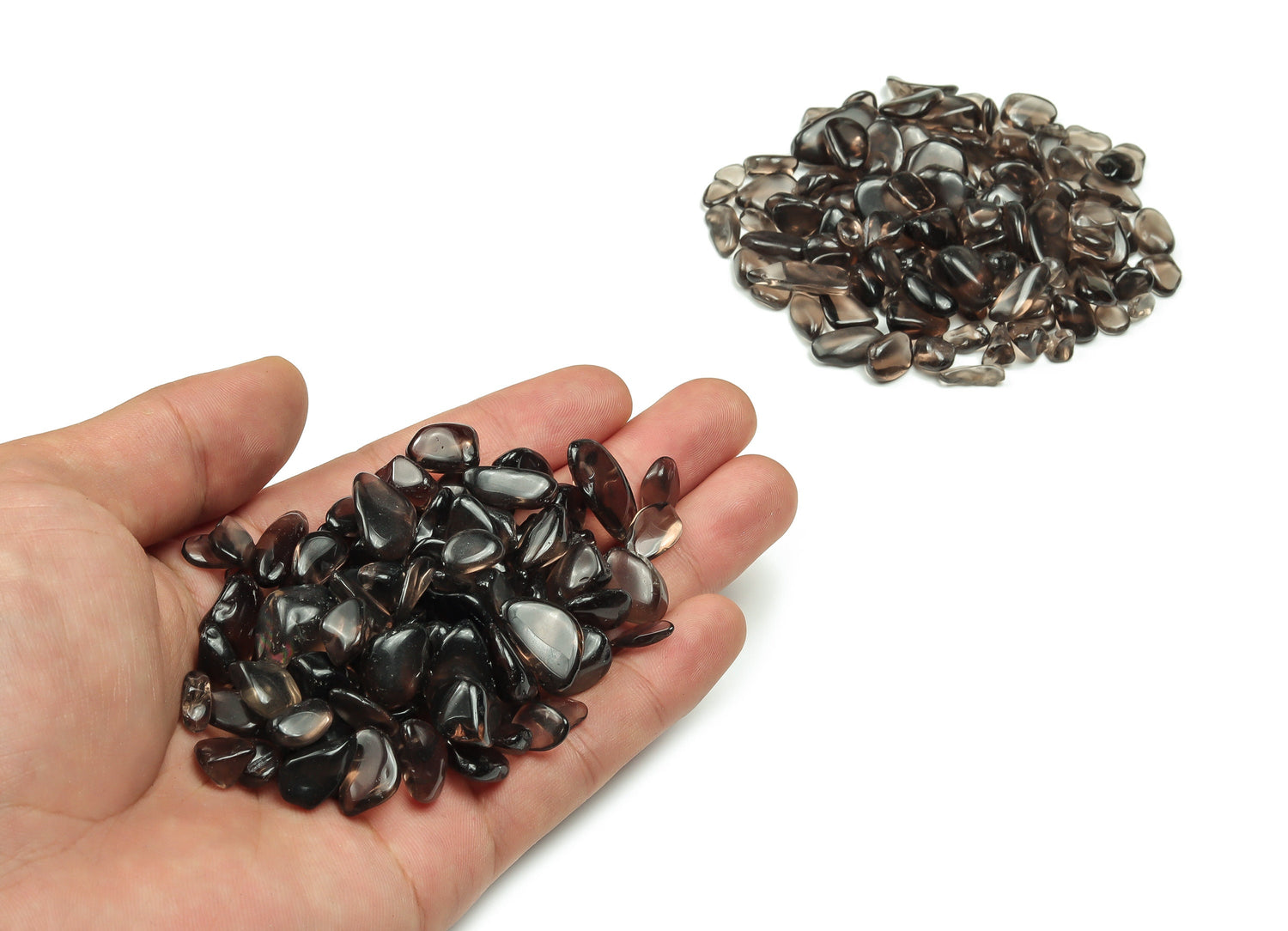 Apache Tear Crystal Chips - Semi Tumbled Stone - Bulk - 7-12mm - CP1094