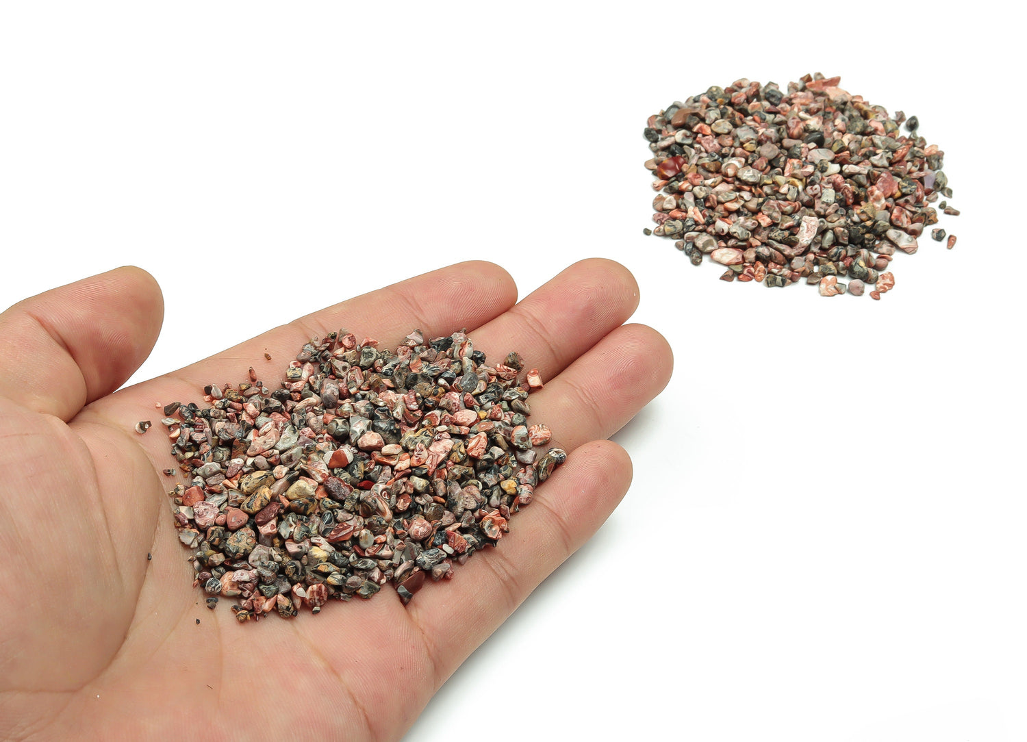 Leopard Skin Jasper Crystal Chips - Semi Tumbled Stone - Bulk - 2-6mm - CP1103