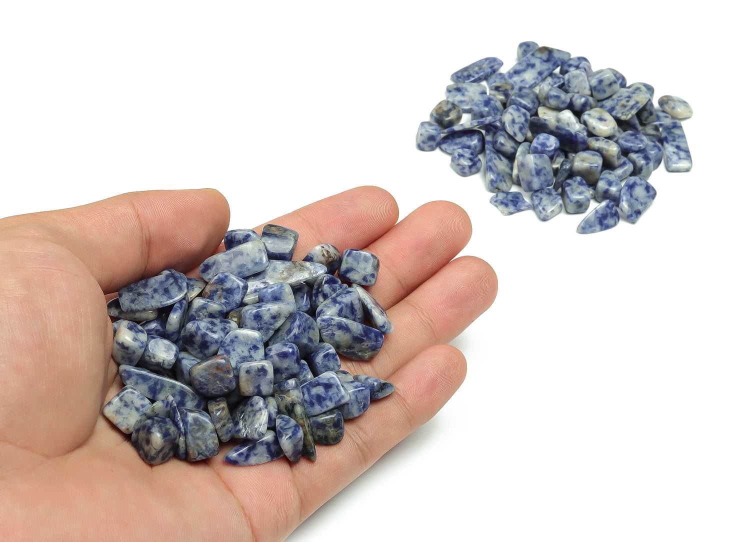 Blue Spot Jasper Crystal Chips - Semi Tumbled Stone - Bulk - 7-12mm - CP1134