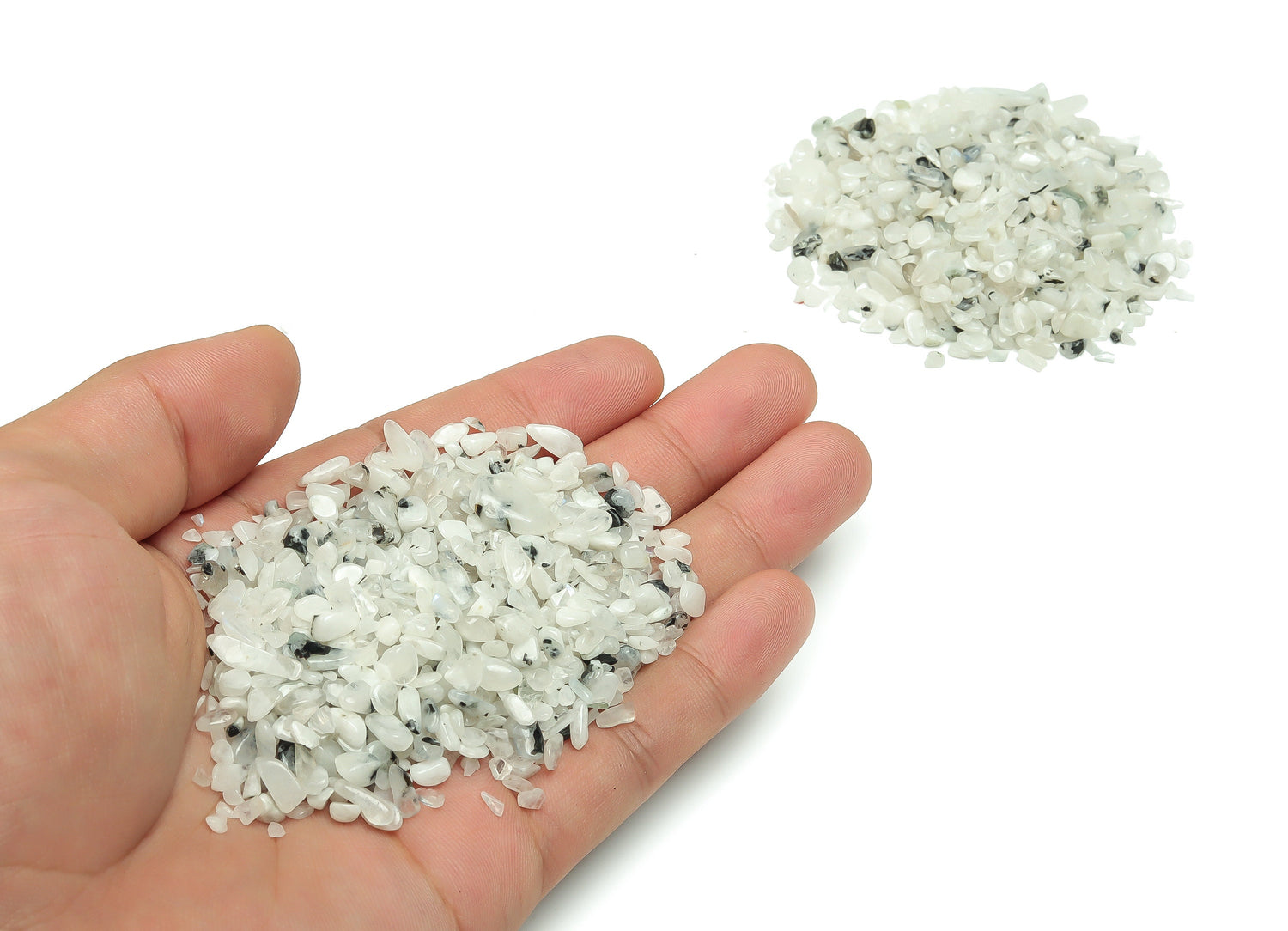 Rainbow Moonstone Crystal Chips - Semi Tumbled Stone - Bulk - 2-6mm - CP1137