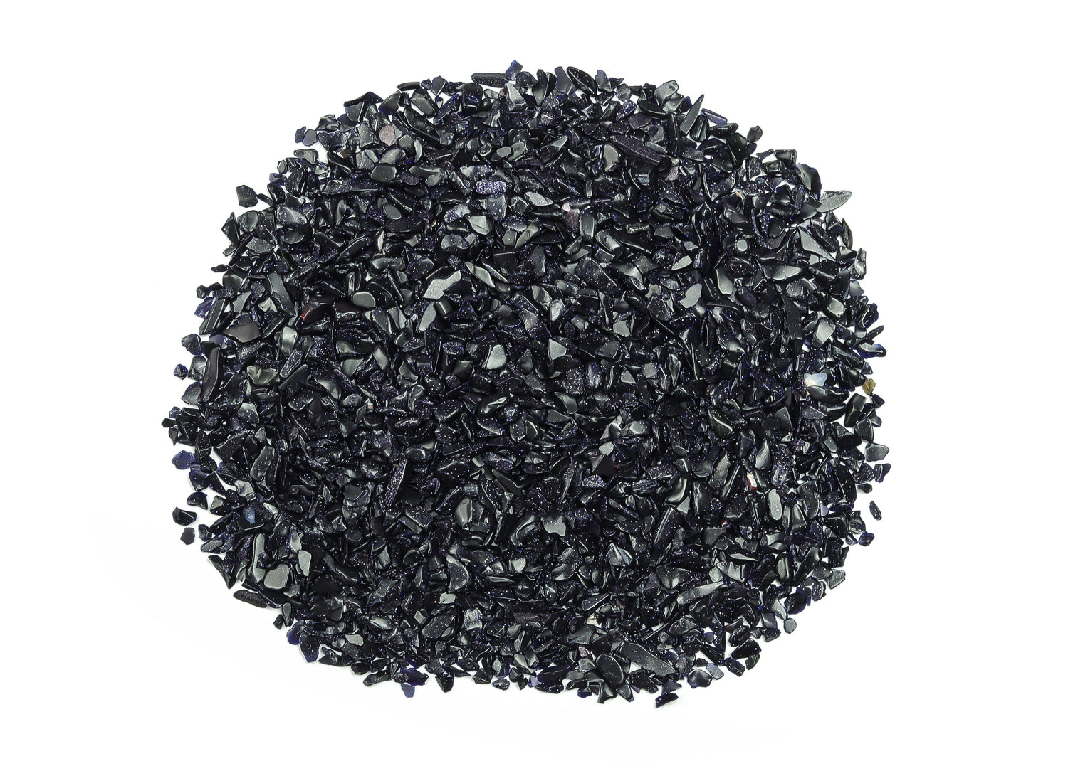 Blue Goldstone Crystal Chips - Semi Tumbled Stone - Bulk - 2-6mm - CP1142