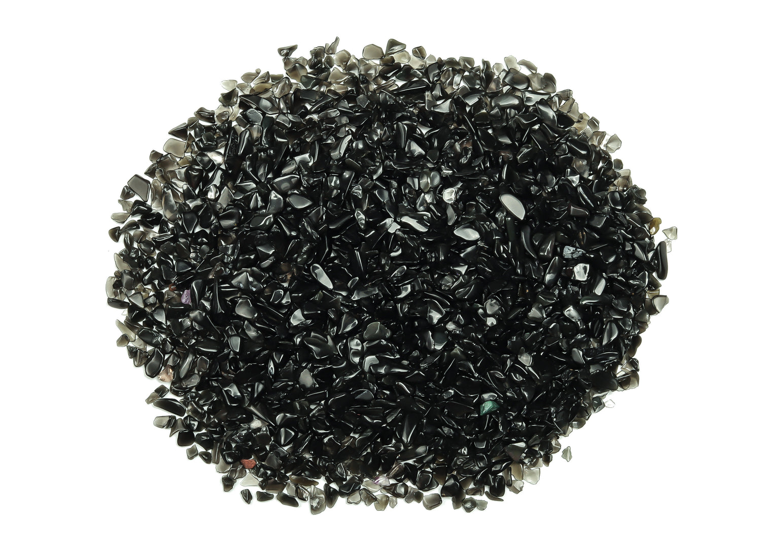 Obsidian Crystal Chips - Semi Tumbled Stone - Bulk - 2-6mm - CP1004