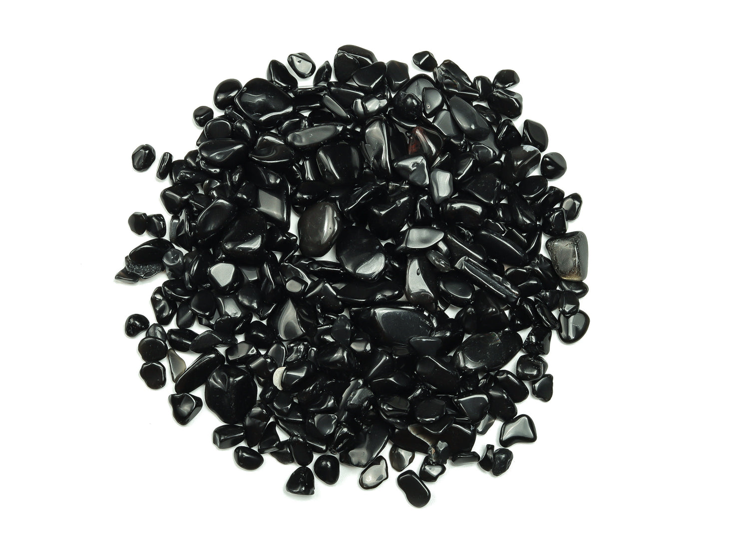 Obsidian Crystal Chips - Semi Tumbled Stone - Bulk - 7-12mm - CP1147