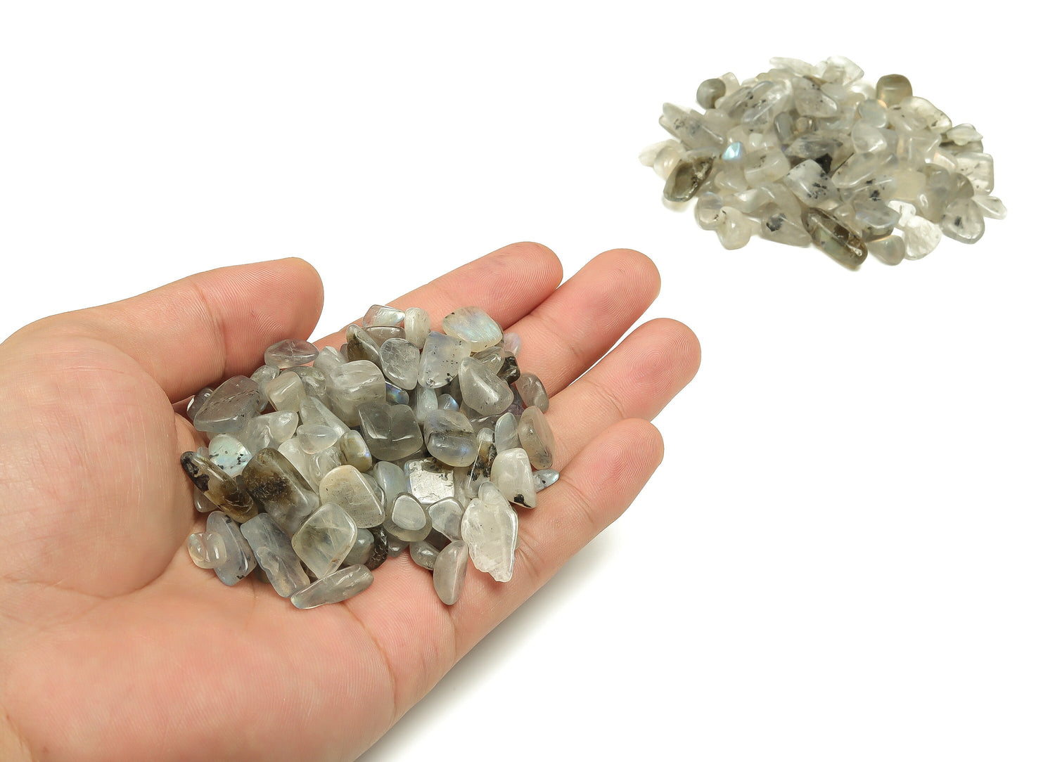 Moonstone Crystal Chips - Semi Tumbled Stone - Bulk - 7-12mm - CP1153