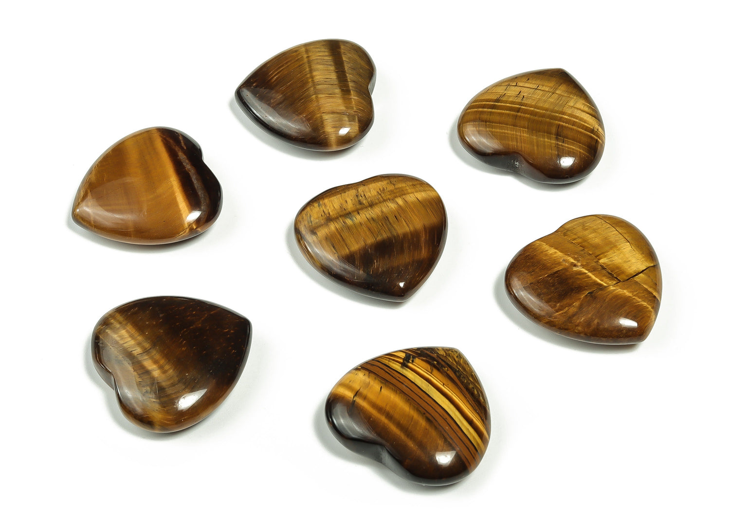 Tiger Eye Heart Gemstone - 30mm - HE1181