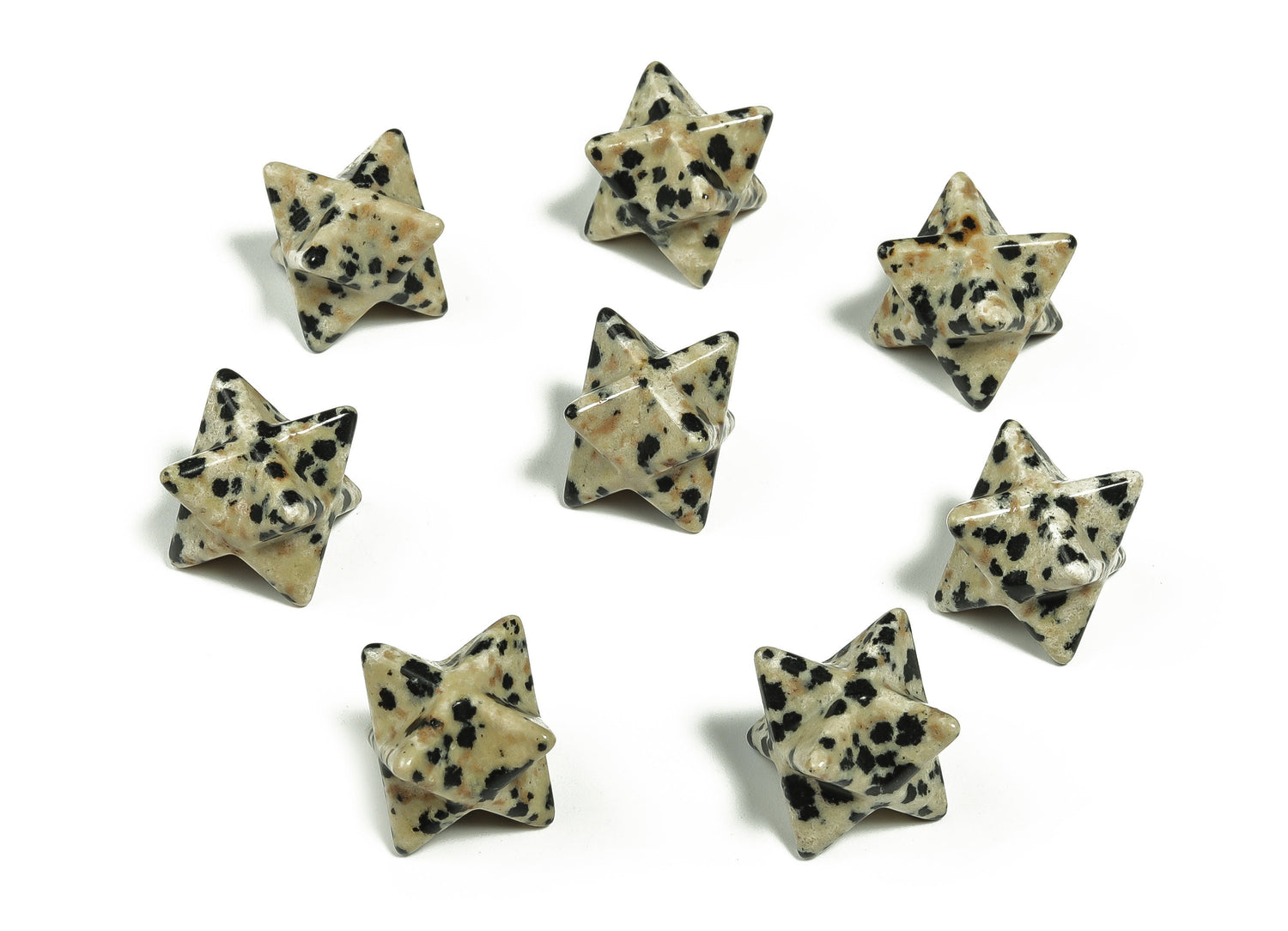 Dalmation Jasper Merkaba Star Crystal - Reiki Healing - 13mm - ME1001