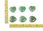 A 25mm green aventurine heart-shaped gemstone from GemstoneGO, polished and smooth with vibrant natural green color.