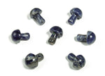 Sodalite mushroom carved gemstone, 20mm, showcasing blue and white natural stone with carved cap and stem details.