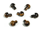 Tiger Eye mushroom carved gemstone bead, 20mm, from GemstoneGO, featuring detailed mushroom shape and rich golden-brown color.