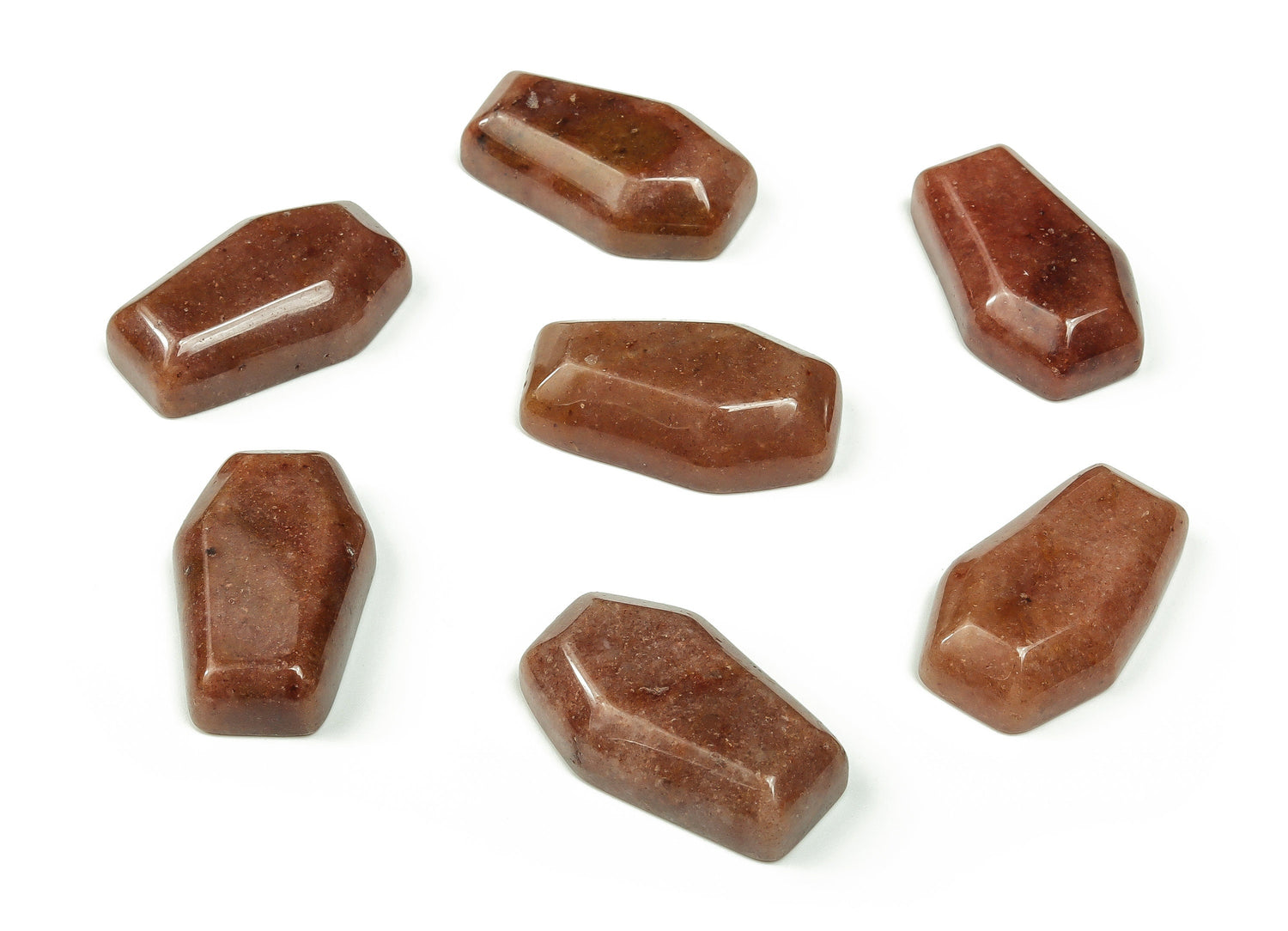 Purple Aventurine Coffin Crystal - Cabochon - Crystal Carving - 30mm - CO1003