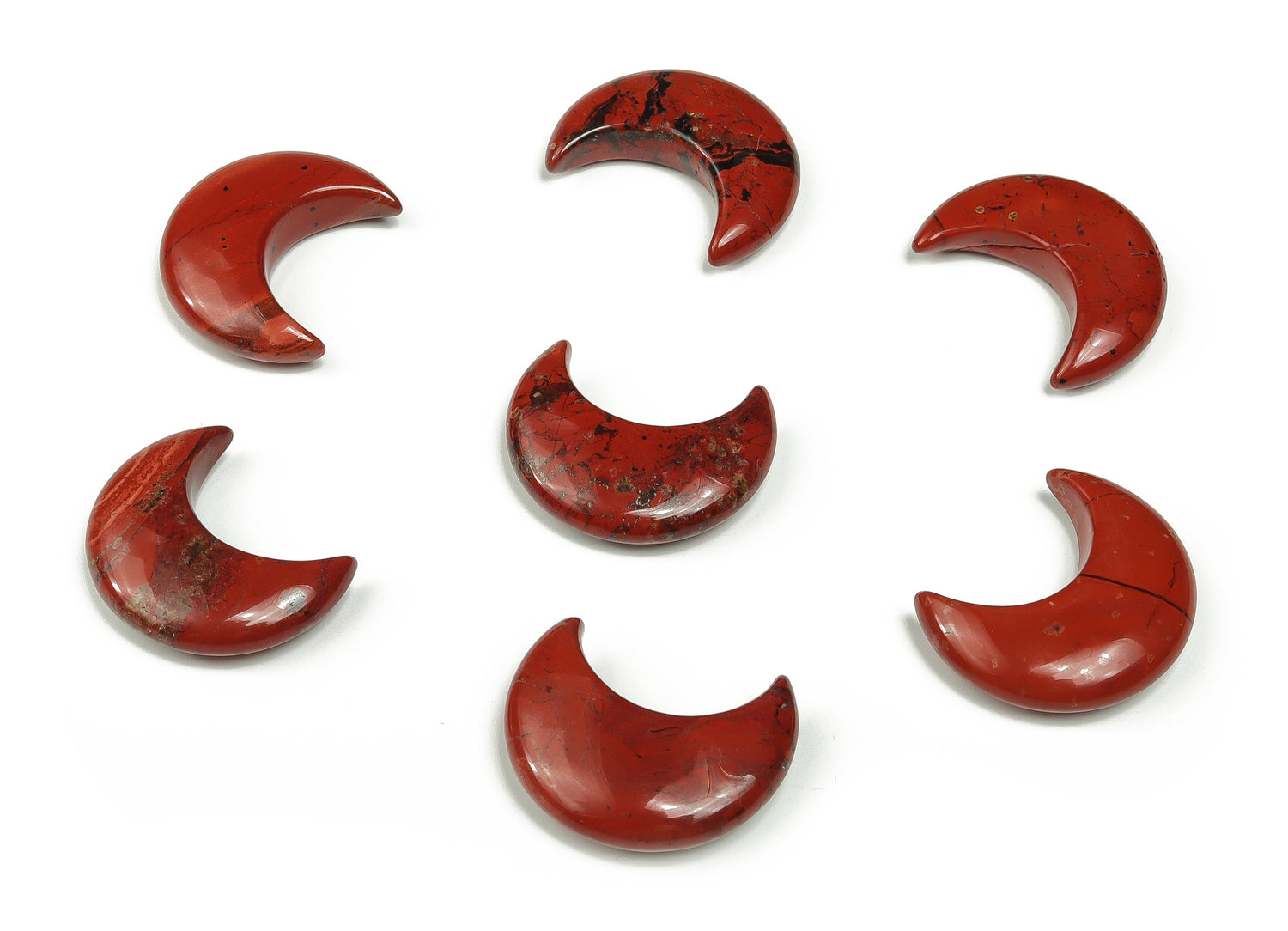 Red Jasper Gemstone Moon - 30mm - MO1038