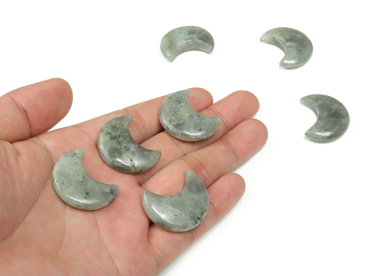 Labradorite Gemstone Moon - 30mm - MO1049