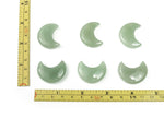 A 30mm Aventurine gemstone moon pendant from GemstoneGO, showcasing a smooth, polished green stone with natural patterns.