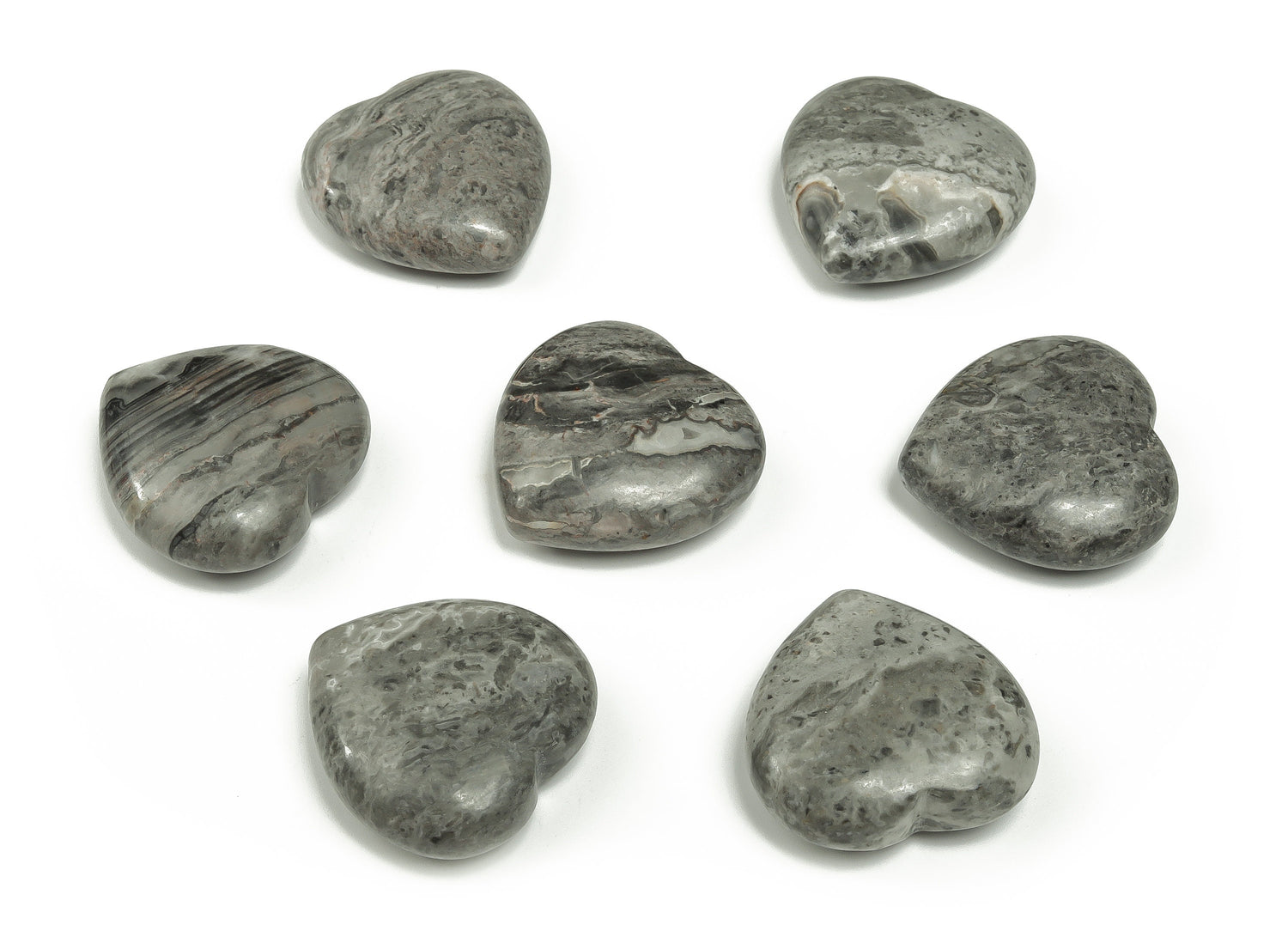 Picasso Jasper Heart Gemstone - 30mm - HE1183