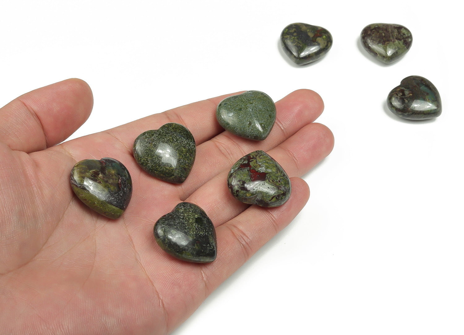 Dragon Blood Jasper Heart Gemstone - 25mm - HE1117