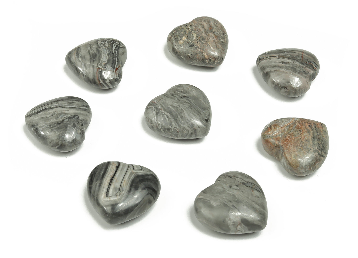 Picasso Jasper Heart Gemstone - 25mm - HE1135