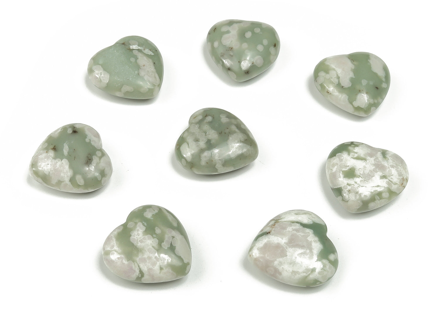 Peace Jade Heart Gemstone - 25mm - HE1128