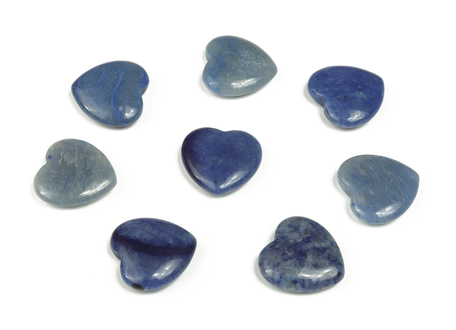 Blue Aventurine Heart Gemstone - 20x20x6mm - HE1058