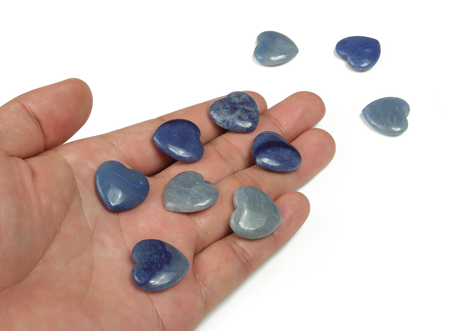 Blue Aventurine Heart Gemstone - 20x20x6mm - HE1058