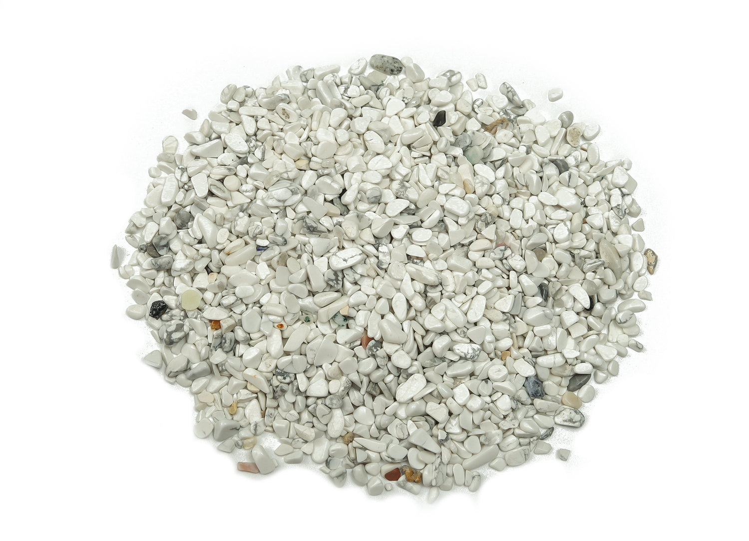 Howlite Crystal Chips - Semi Tumbled Stone - Bulk - 2-6mm - CP1057