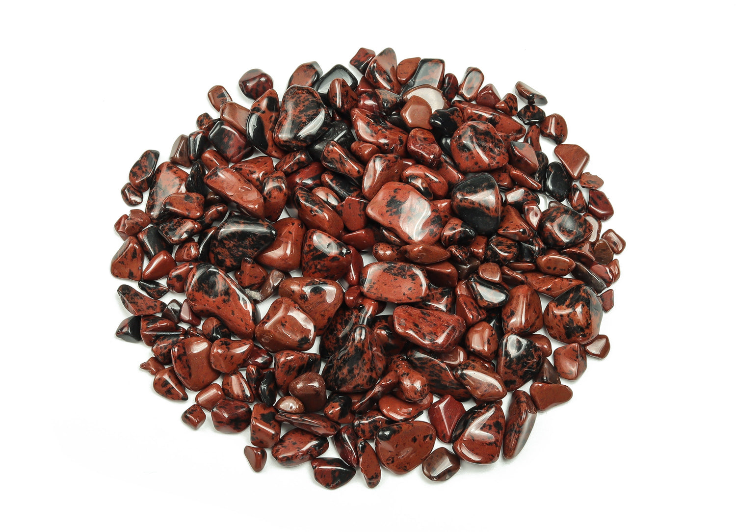 Mahogany Obsidian Crystal Chips - Semi Tumbled Stone - Bulk - 7-12mm  - CP1073