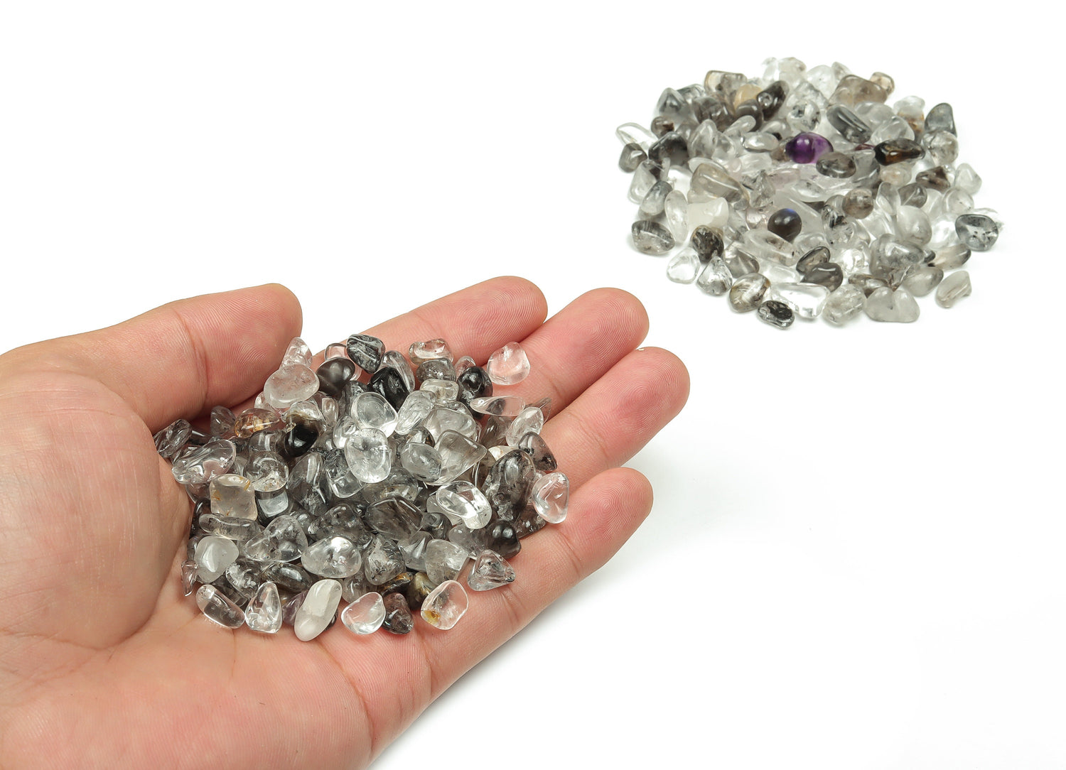 Herkimer Diamond Crystal Chips - Semi Tumbled Stone - Bulk - 7-12mm - CP1100