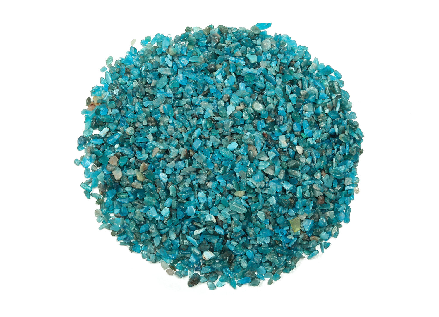 Blue Apatite Crystal Chips - Semi Tumbled Stone - Bulk - 2-6mm - CP1132