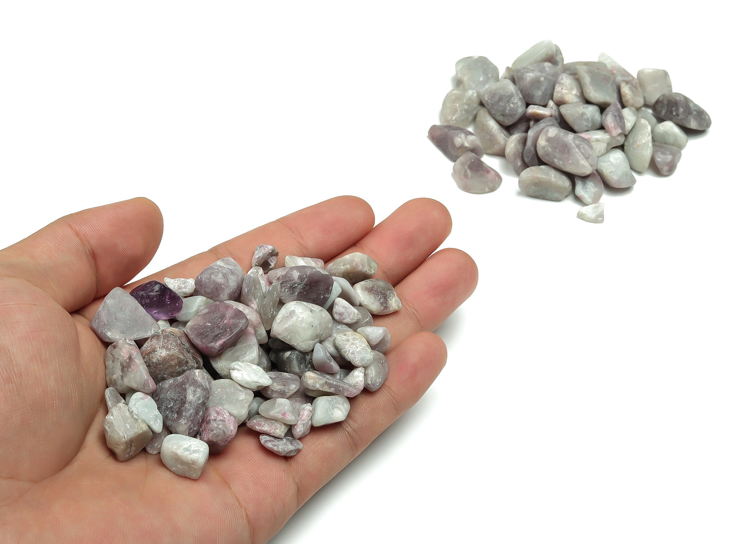 Plum Blossom Tourmaline Crystal Chips - Semi Tumbled Stone - Bulk - 7-12mm - CP1136