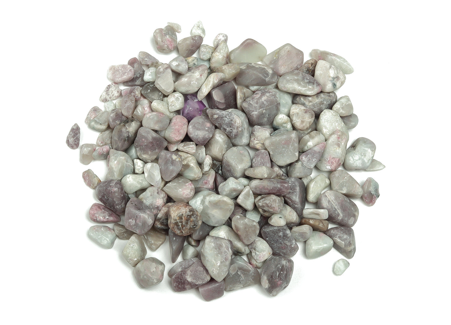 Plum Blossom Tourmaline Crystal Chips - Semi Tumbled Stone - Bulk - 7-12mm - CP1136