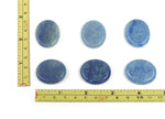 Blue aventurine flat gemstone slab with natural blue color, measuring 30x25x7 mm, from GemstoneGO.