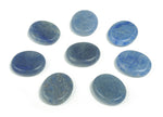 Blue aventurine flat gemstone slab with polished surface, measuring 30x25x7 mm, from GemstoneGO.