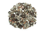 Semi-tumbled Rhyolite crystal chips in rainforest colors, 7-12mm, from GemstoneGO, shown in a close-up image.