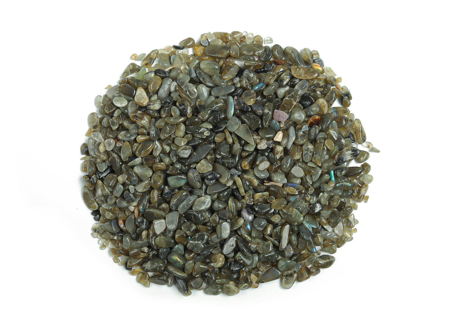Labradorite Crystal Chips - Semi Tumbled Stone - Bulk - 2-6mm - CP1049