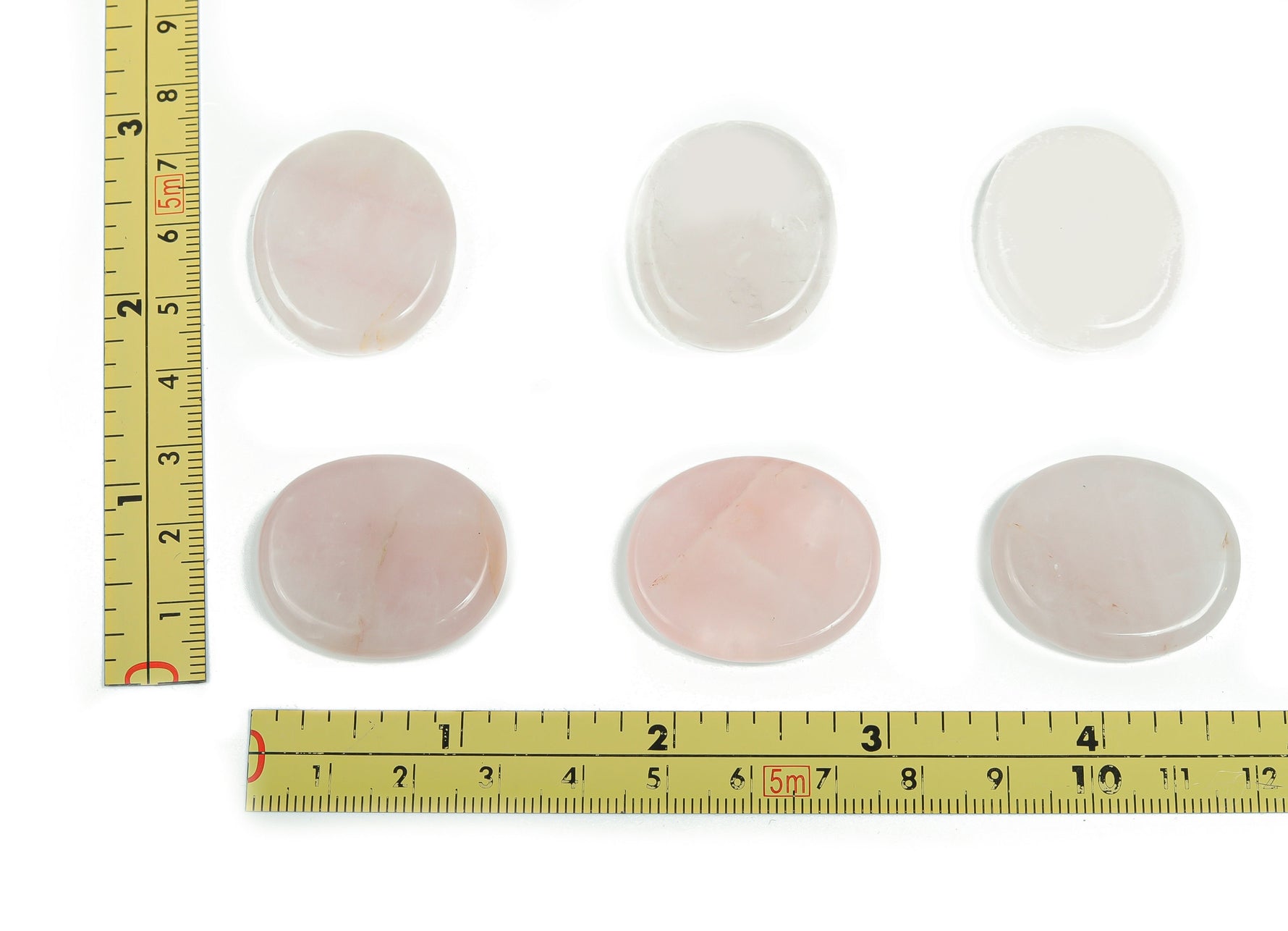 Rose Quartz flat gemstone slab from GemstoneGO, measuring 30x25x7mm, showcasing pink, translucent crystal with natural surface texture.