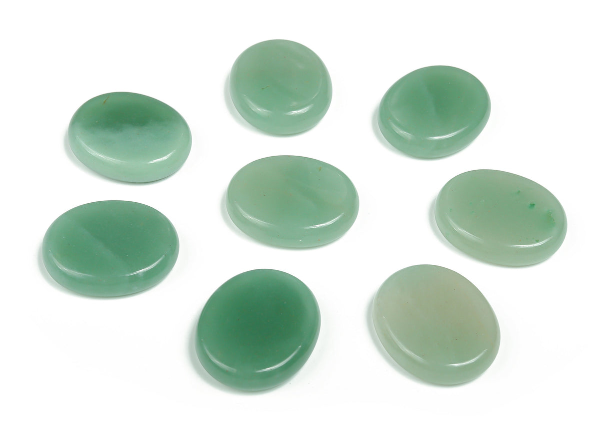 Aventurine flat gemstone slab from GemstoneGO, measuring 30x25x7 cm, showing green and shimmering mineral surface.