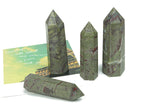 Dragon Blood Jasper obelisk tower crystal by GemstoneGO, featuring deep red and brown hues with intricate natural patterns.