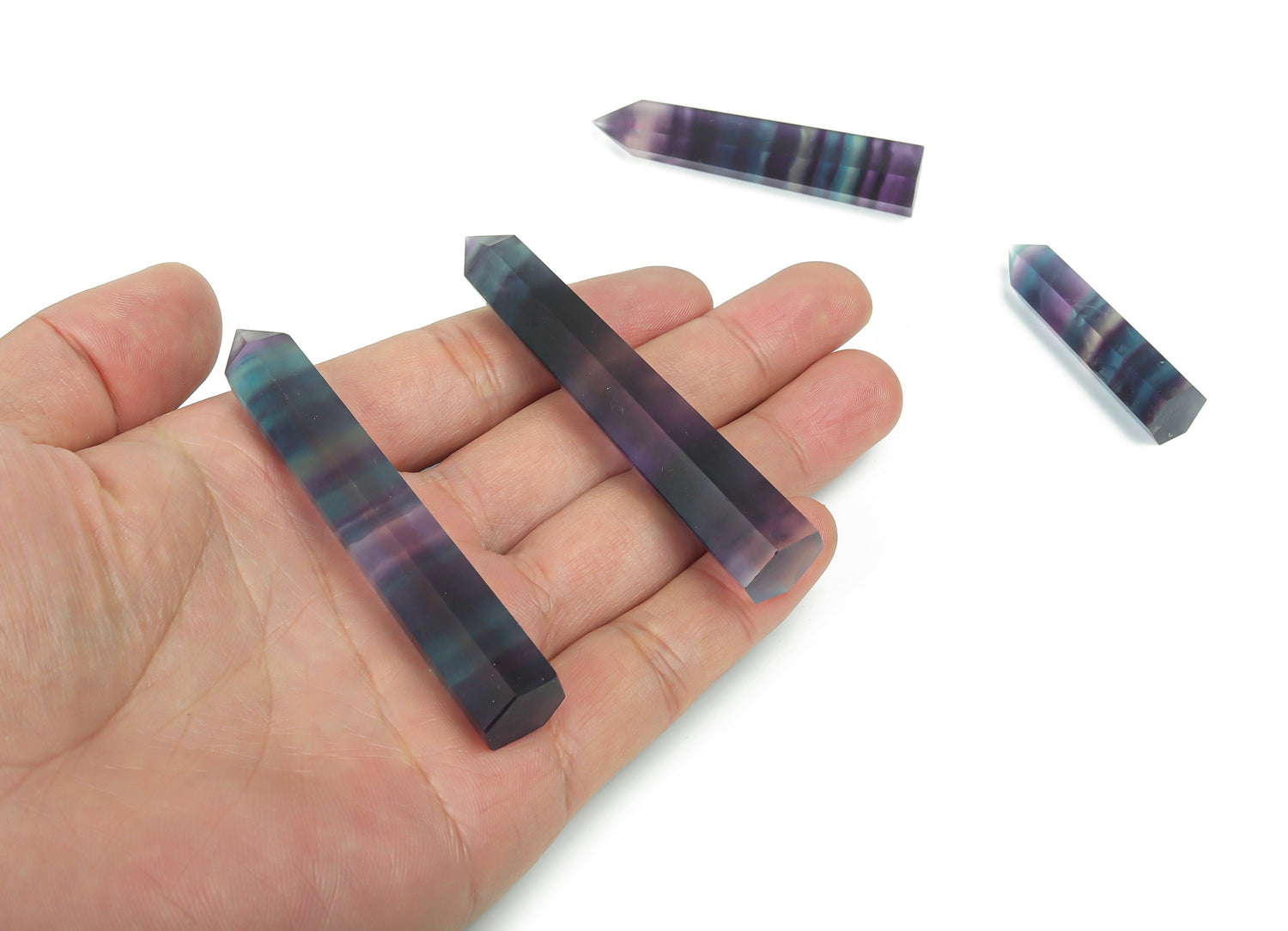 Rainbow Fluorite Obelisk Tower Crystal - TW1036