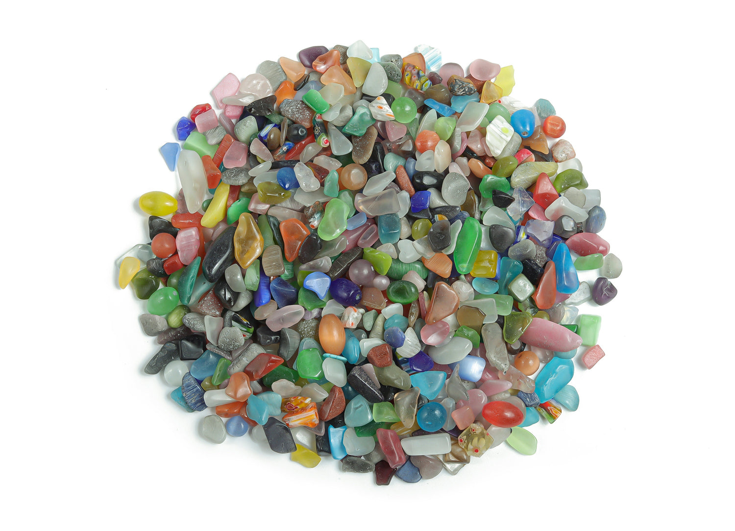 Cats Eye Crystal Chips - Semi Tumbled Stone - Bulk - 5-10mm - CP1161