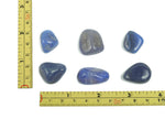 Blue Agate tumbled stone from GemstoneGO, showcasing smooth, polished blue agate with natural banding and vibrant color.