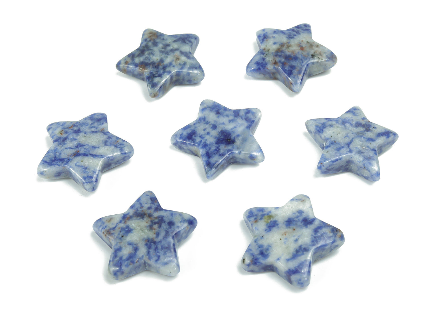 Blue Spot Jasper Star Gemstone - 30mm - ST1034