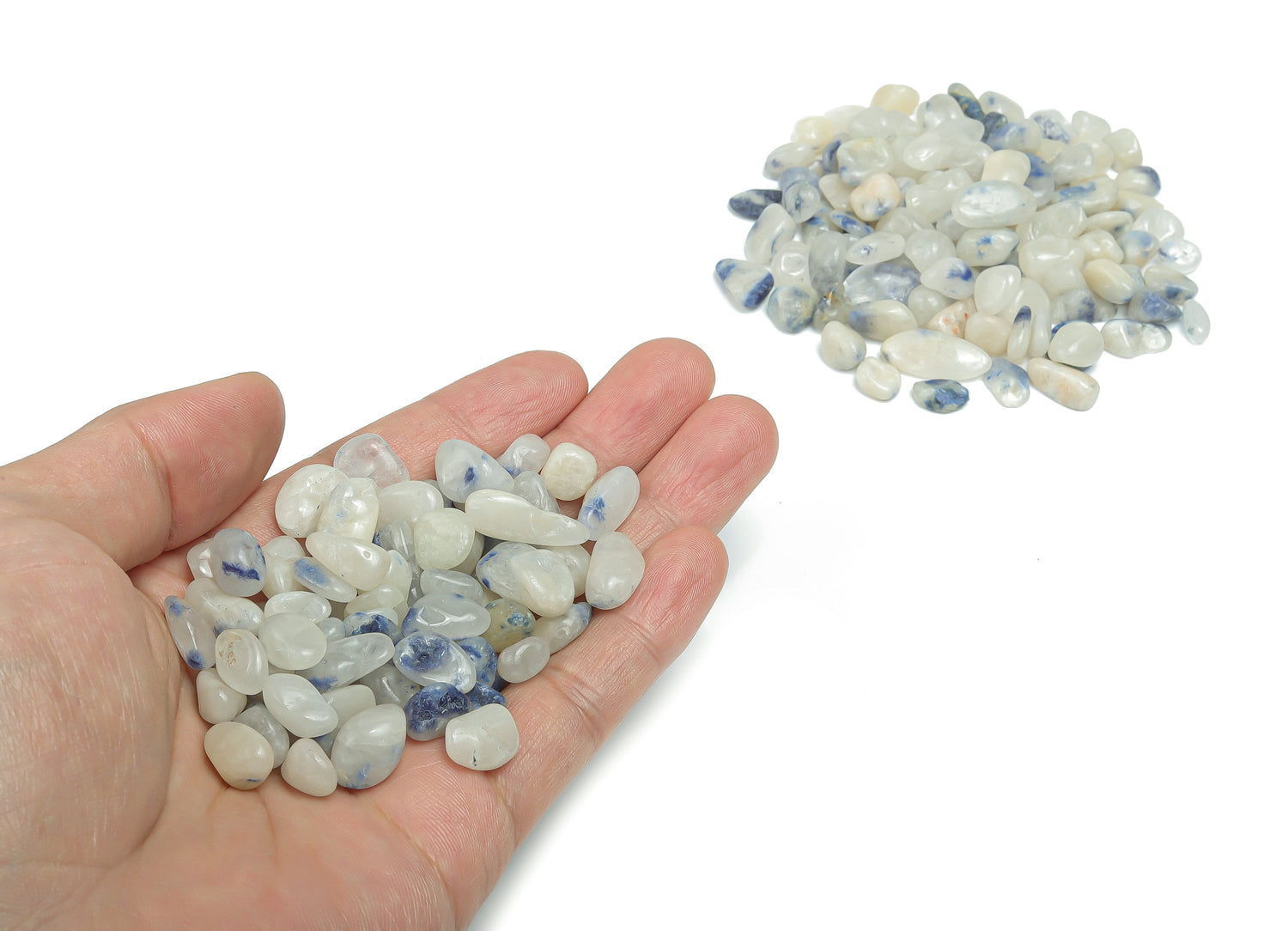 Dumortierite Crystal Chips - Semi Tumbled Stone - Bulk - 7-12mm - CP1164