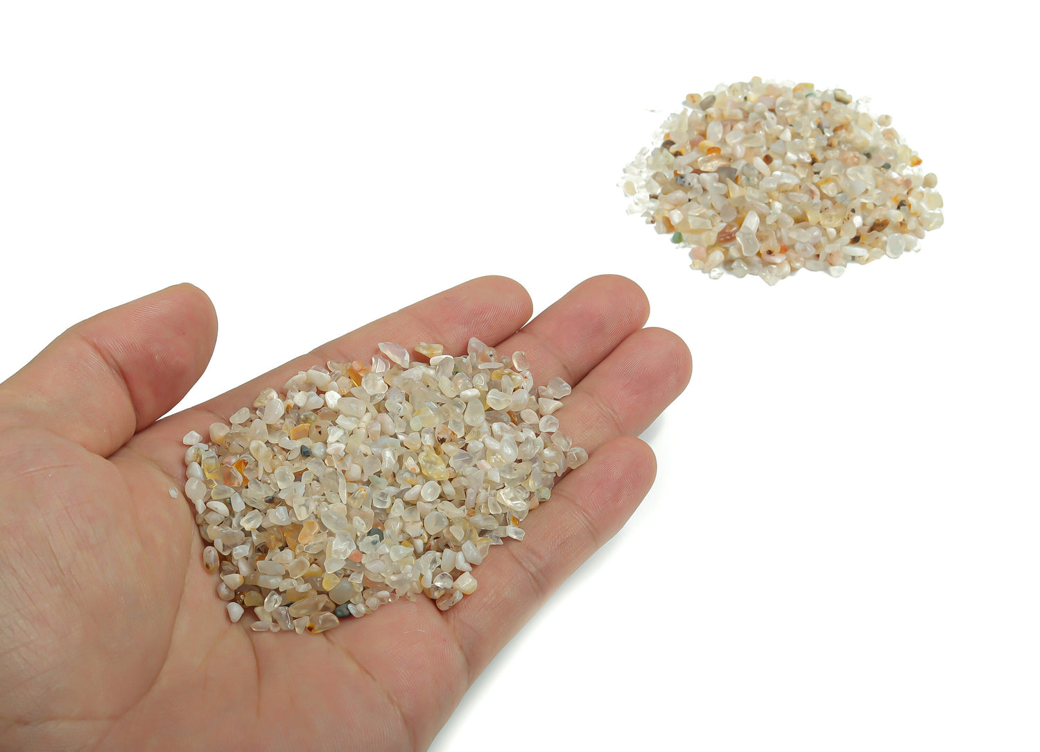 Éclats d'agate fleur ?€? Pierre précieuse d'agate fleur de cerisier ?€? Petites pierres précieuses d'agate ?€? Pierres de guérison en cristal 2-6 mm - CP1002