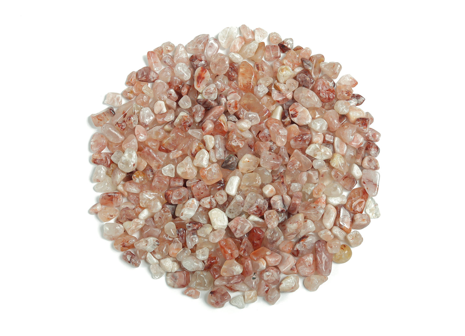 Fire Quartz Crystal Chips - Red Hematoid Quartz - Semi Tumbled Stone - Bulk - 7-12mm - CP1054