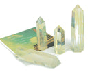 Lemon citrine quartz obelisk tower crystal with natural yellow hue and clear facets, from GemstoneGO.