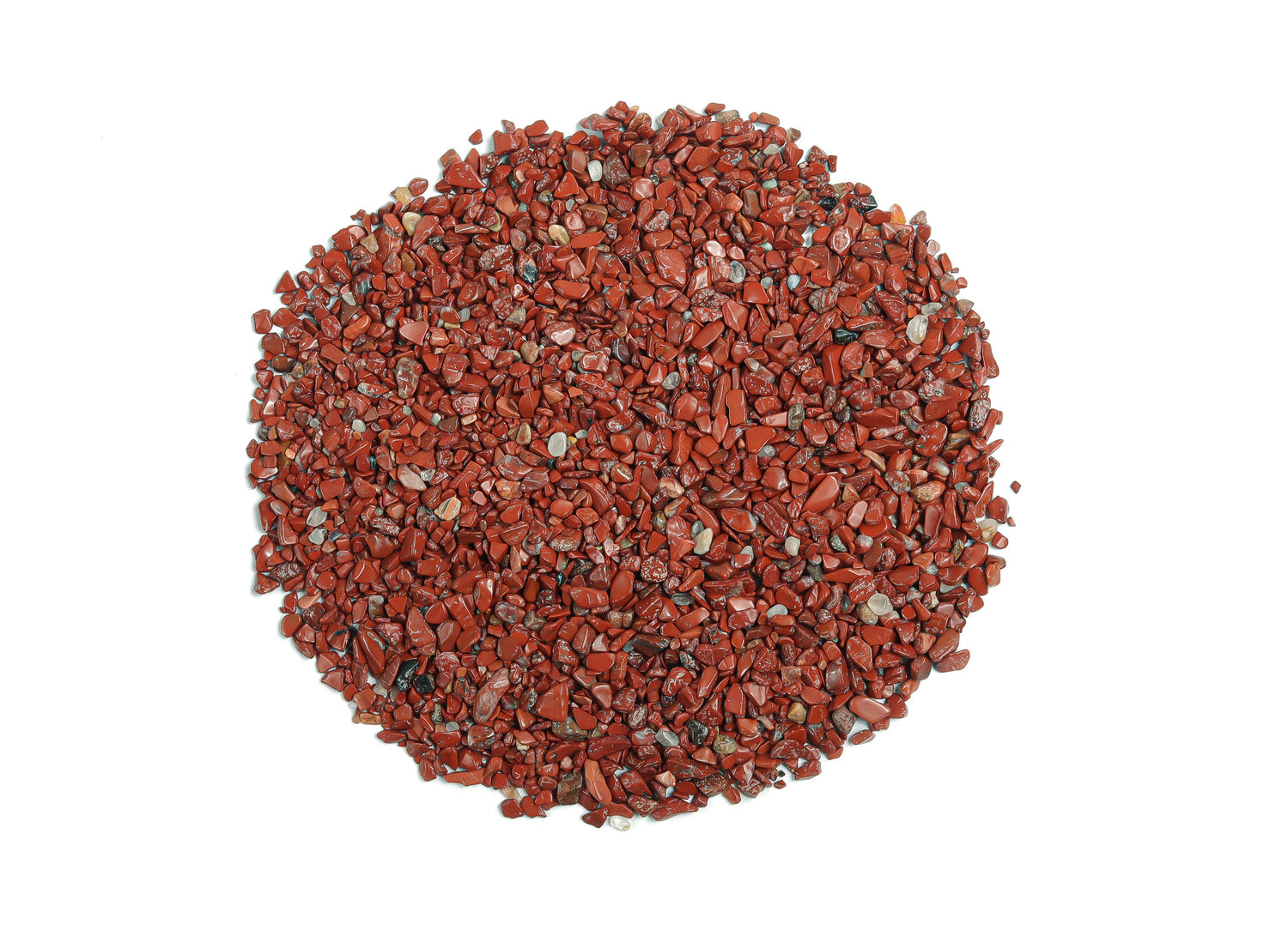 Red Jasper Crystal Chips - Semi Tumbled Stone - Bulk - 2-6mm - CP1126