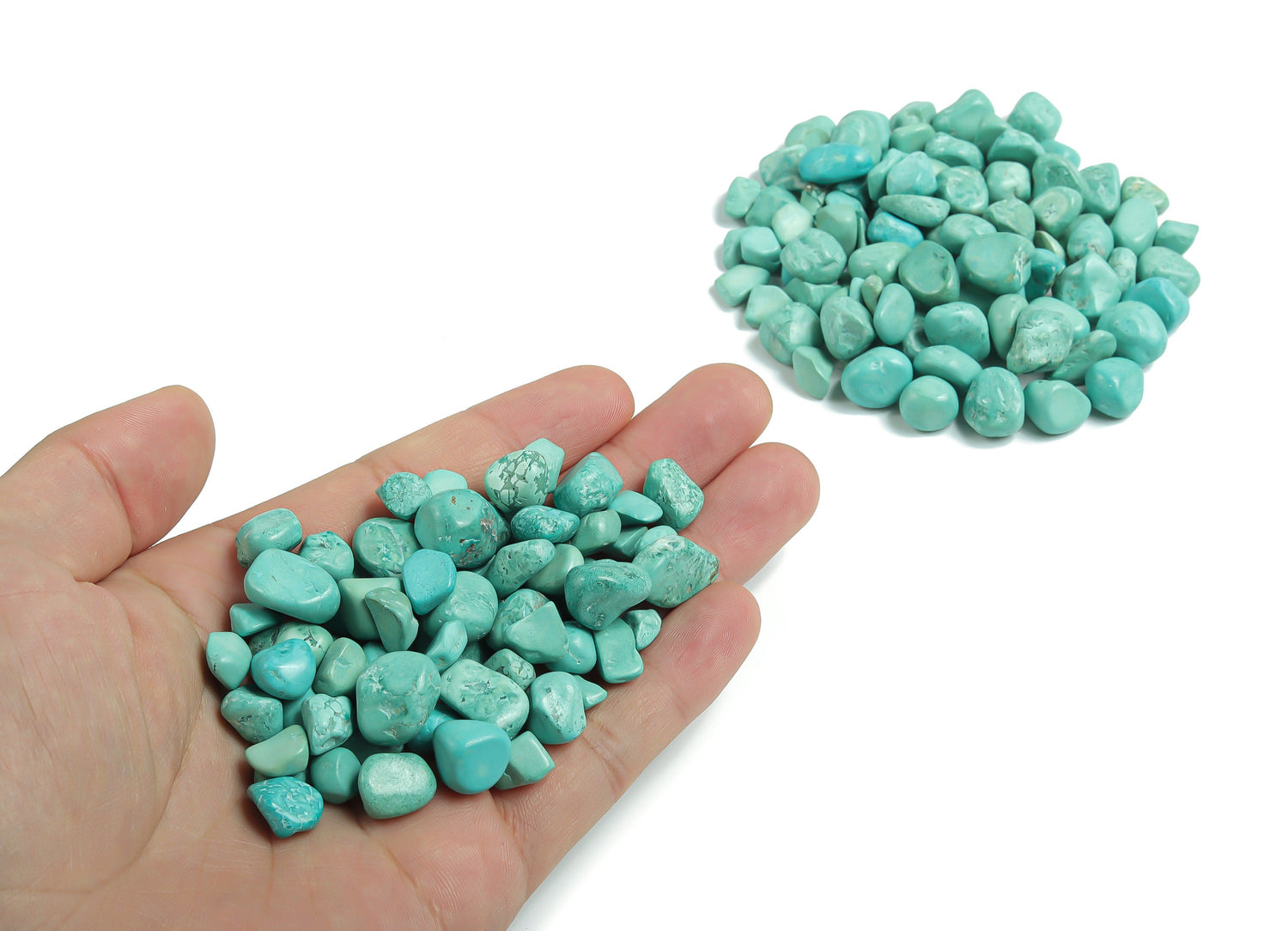 Blue Howlite Crystal Chips - Semi Tumbled Stone - Bulk - 7-12mm - CP1156