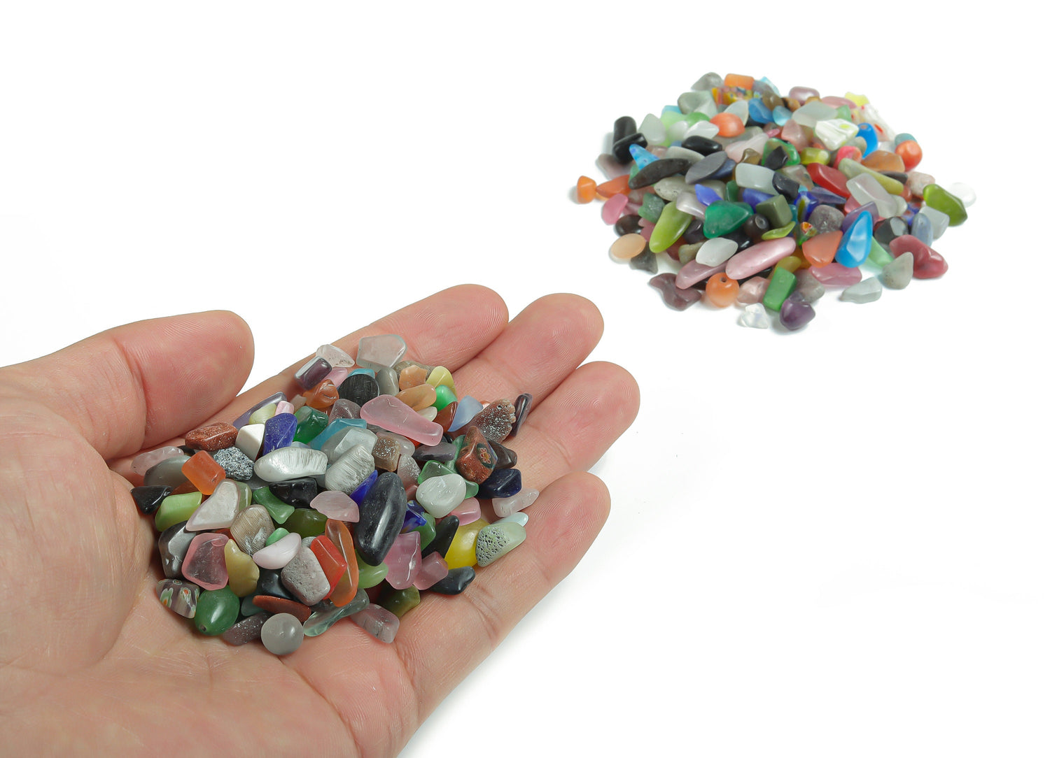 Cats Eye Crystal Chips - Semi Tumbled Stone - Bulk - 5-10mm - CP1161
