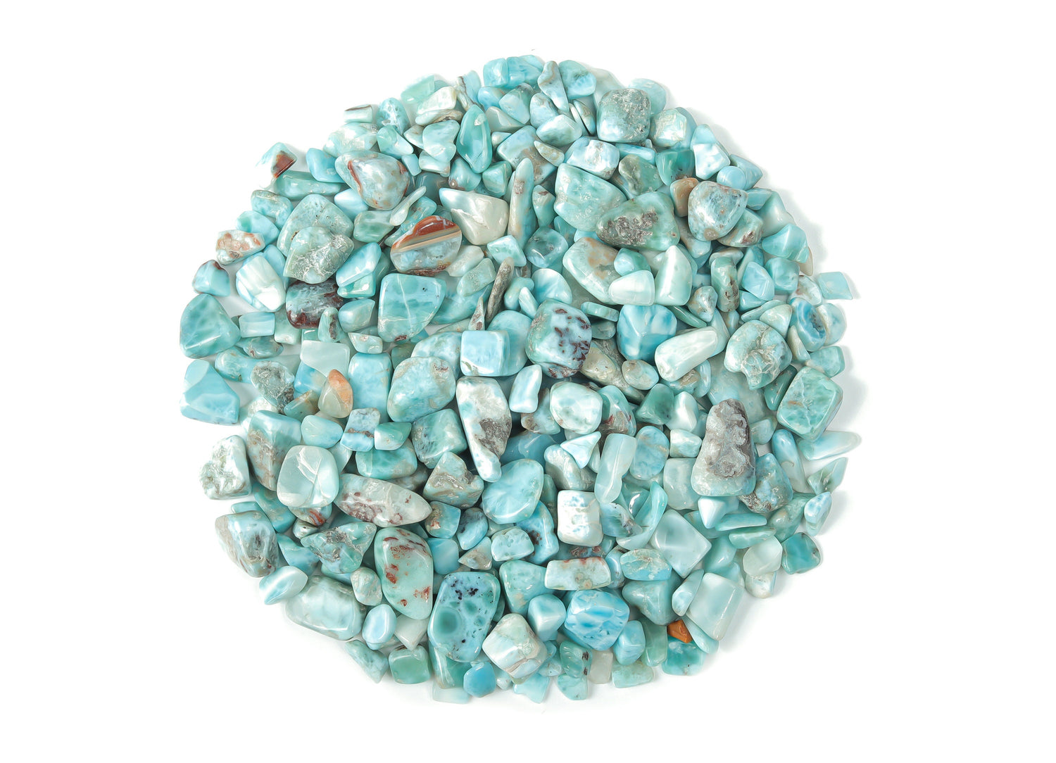 Larimar Crystal Chips - Semi Tumbled Stone - Bulk - 7-12mm - CP1117